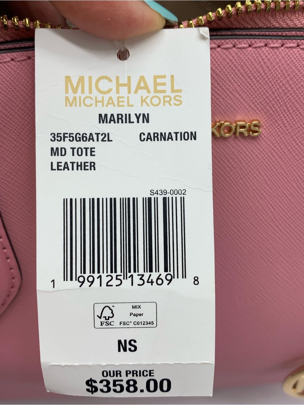 Michael Kors Marilyn Medium Saffiano Leather Tote Bag - Picture 12 of 16